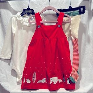 18-24 months, matching set, Christmas/Holiday, 3 pieces